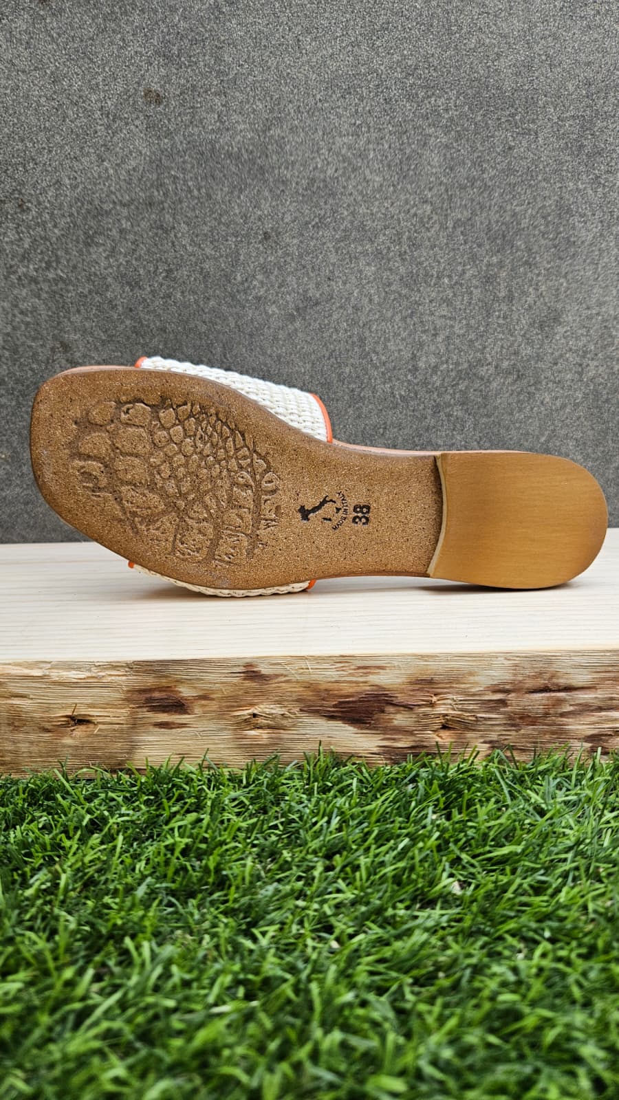 SANDALIA BEIGE-NARANJA