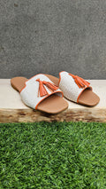 SANDALIA BEIGE-NARANJA