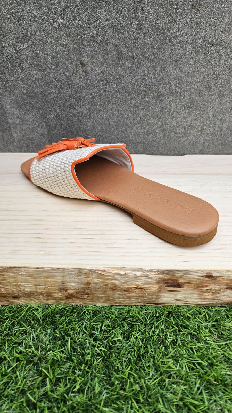 SANDALIA BEIGE-NARANJA